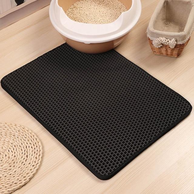 Waterproof Pet Cat Litter Mat Foldable EVA Double-Layer