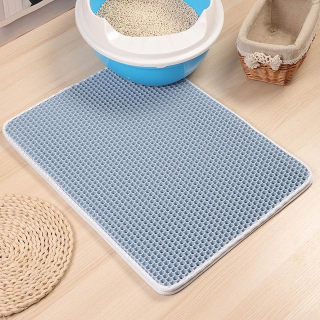 Waterproof Pet Cat Litter Mat Foldable EVA Double-Layer