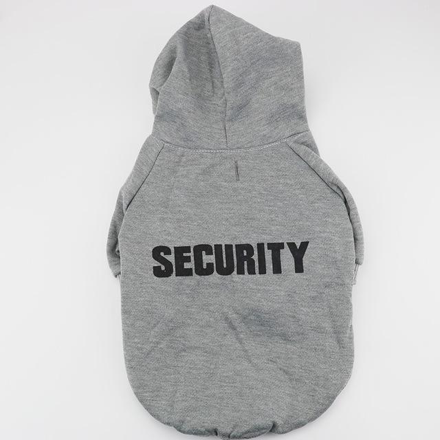 Security Cat Clothes Coats Jacket Hoodies