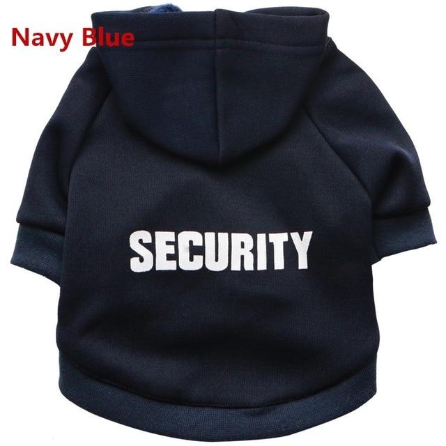 Security Cat Clothes Coats Jacket Hoodies